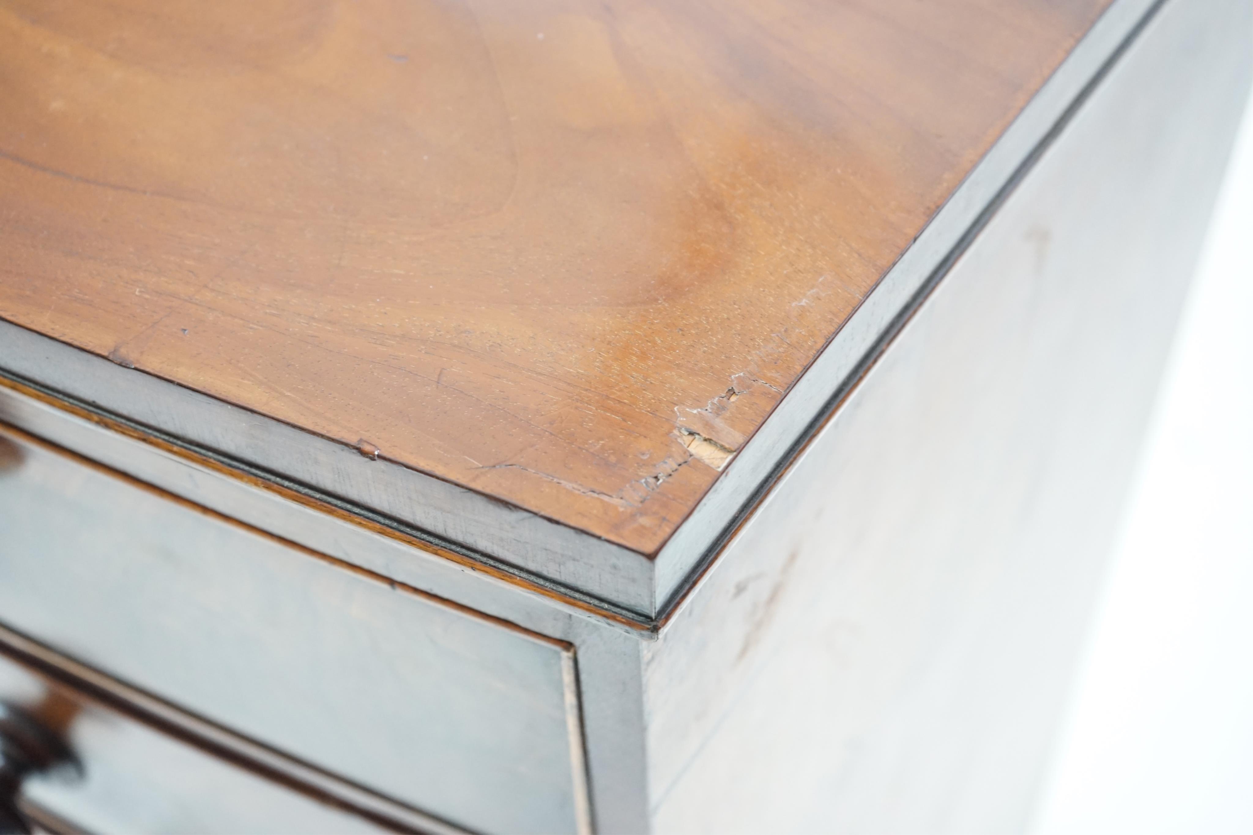 An early Victorian mahogany bowfront chest